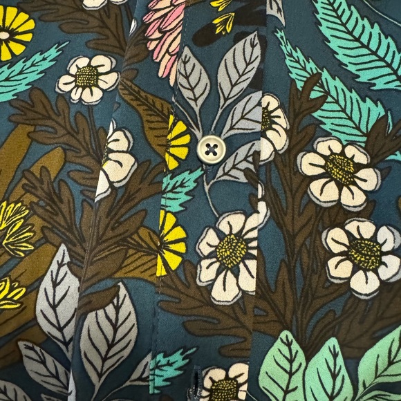 J.Crew Abigail Borg Dress, Multi Color, Size 6, Buttons up the front + waist tie - Picture 6 of 8